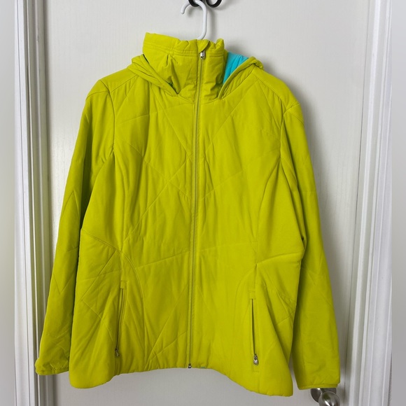 SPYDER Womens Nynja Hoody Insulator Jacket XL Acid Freeze Hooded Hoody - Picture 1 of 7